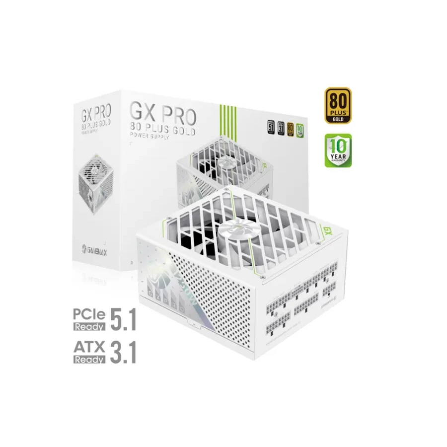 Gamemax GX PRO 1250G WH, 1250W, Gold, модульный