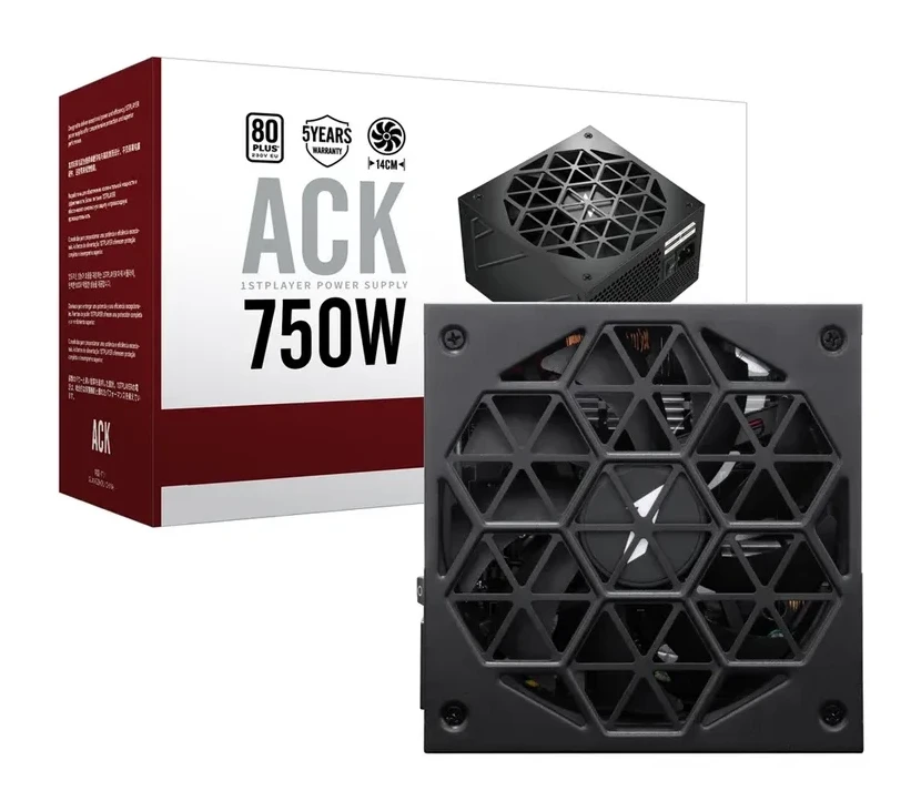 Блок питания 1STPLAYER ACK Silver 750W, ATX, серебро