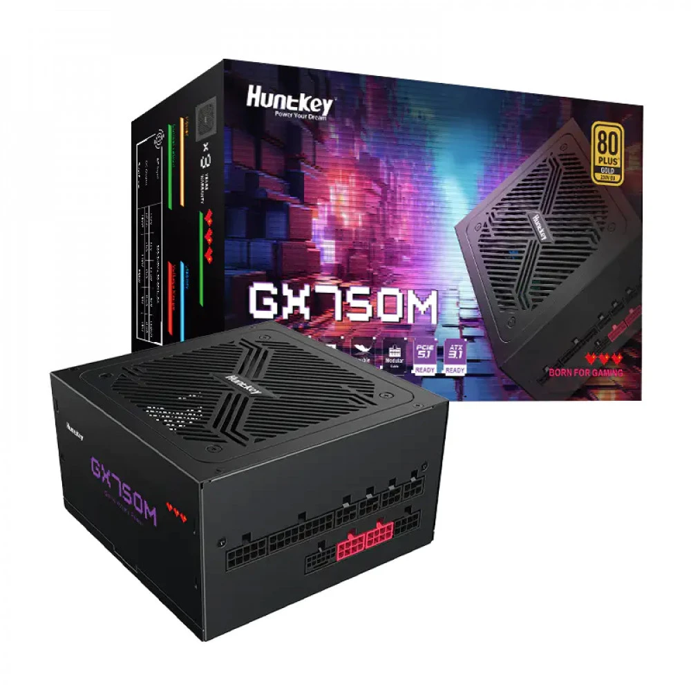 Блок питания Huntkey GX750M 750W, 80+ Gold, активный PFC — 4