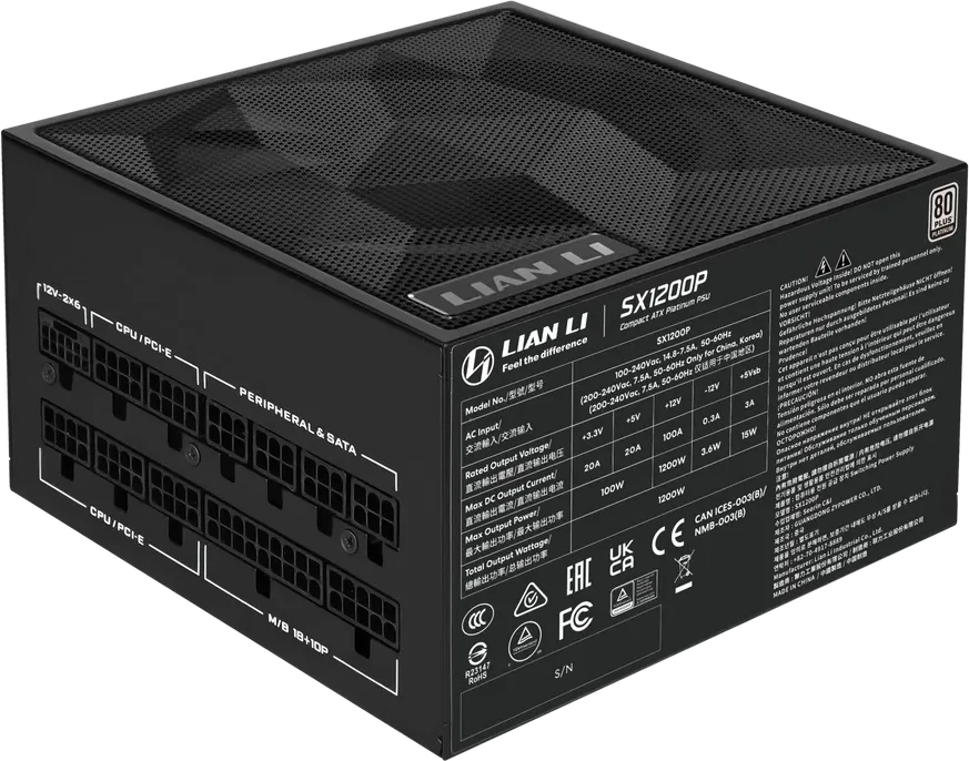 Блок питания Lian Li SX1200P, 1200W, 80+ Platinum
