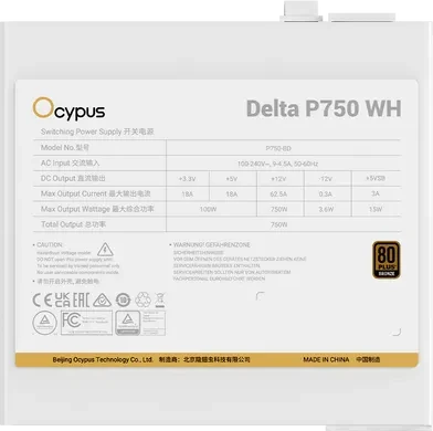 Блок питания Ocypus Delta P750 WH, 750W — 2