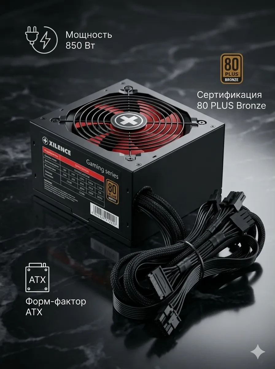 Блок питания Xilence Gaming series XN240 850W [XP850R10], 80+ Bronze