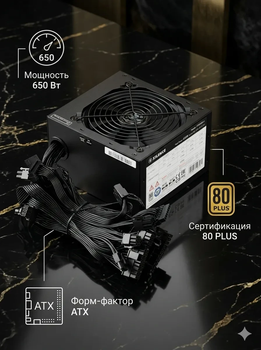 Блок питания Xilence Perfomance C+ series XN420 650W [XP650R6.2], 80+