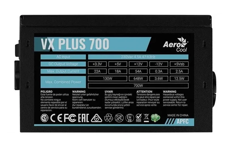 Блок питания Aerocool VX PLUS Stealth 700 — 3