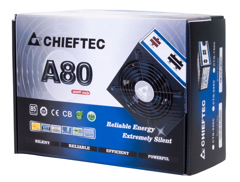 Блок питания ATX 750W Chieftec A-80 CTG-750C — 2
