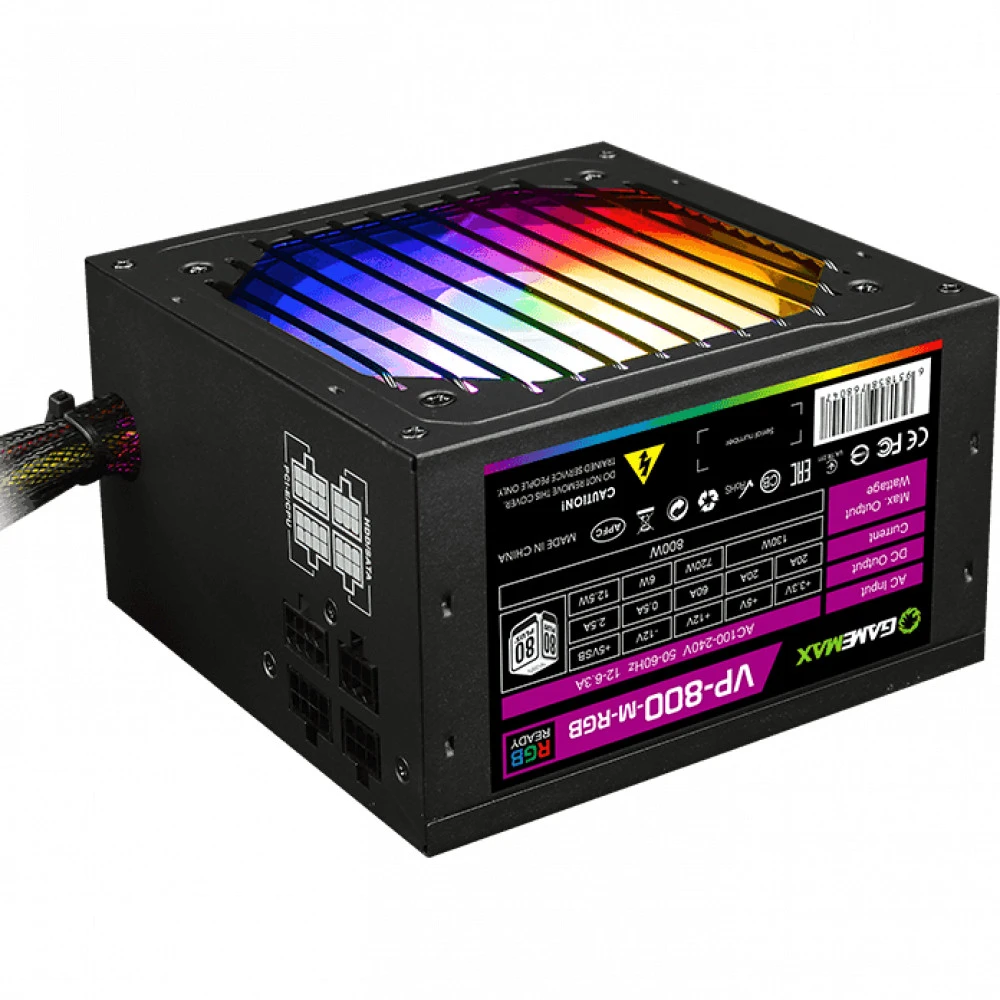 Блок питания ATX 800 W GameMax VP-800-RGB Modular