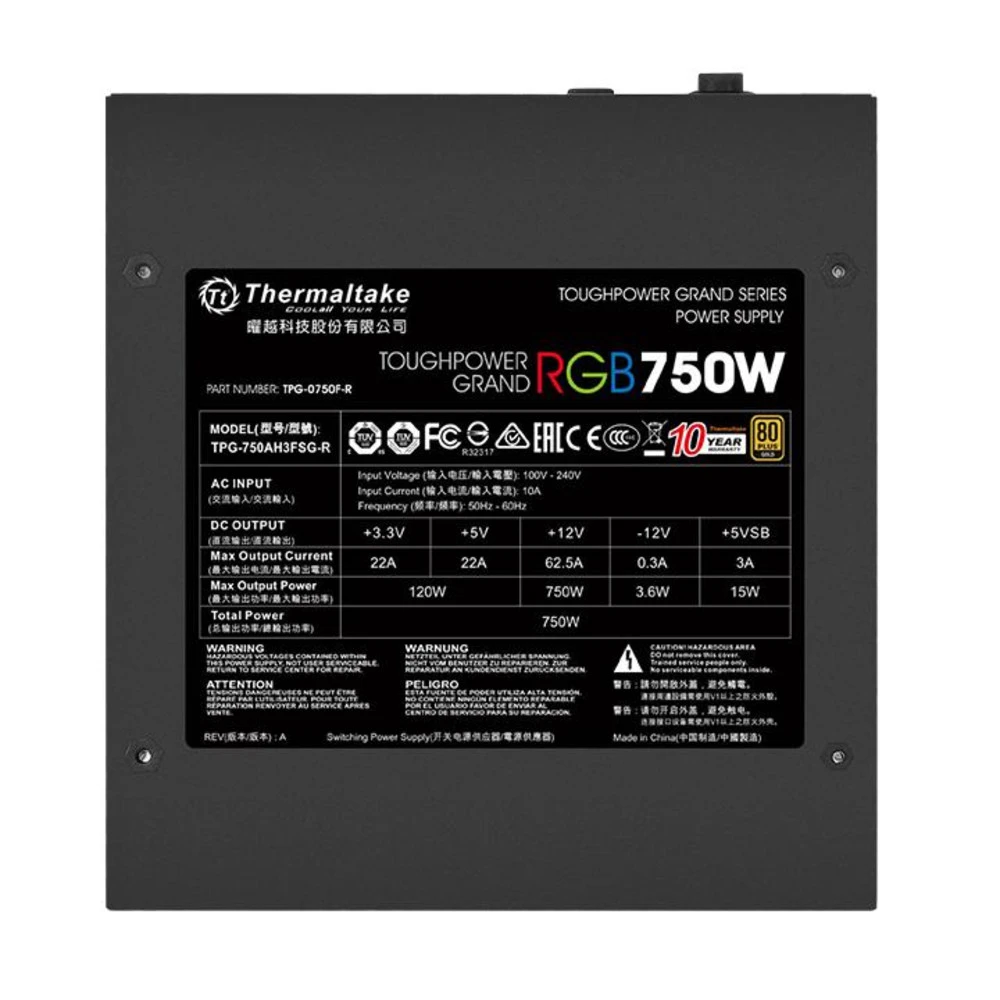 Блок питания ATX 750 W Thermaltake Toughpower Grand RGB — 4