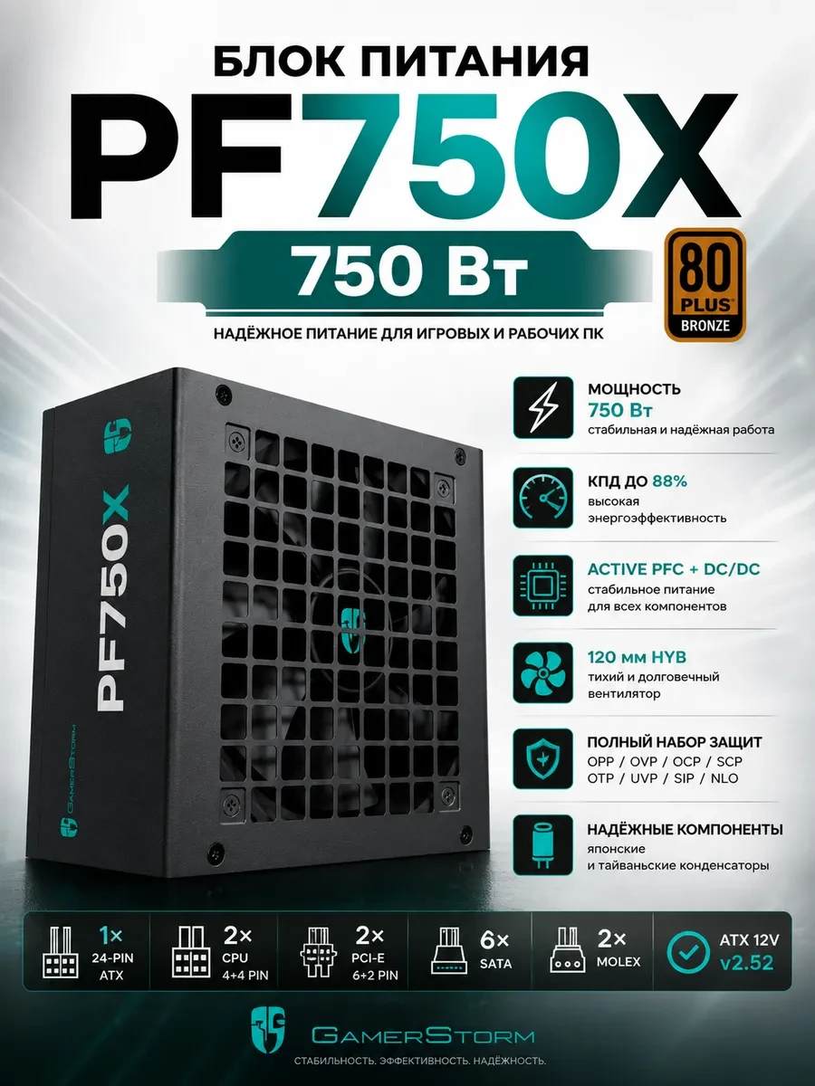 Блок питания GamerStorm PF750X
