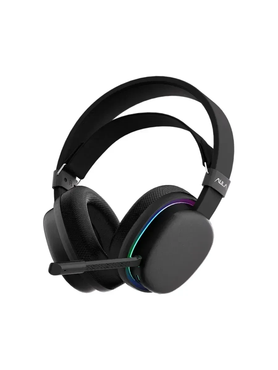 Наушники с микрофоном AULA G7 White, BT/2.4G/Wired, 1000mAh, RGB