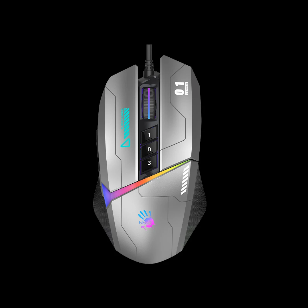 Мышь A4Tech Bloody W60 Max Activated, Panda White, USB — 2