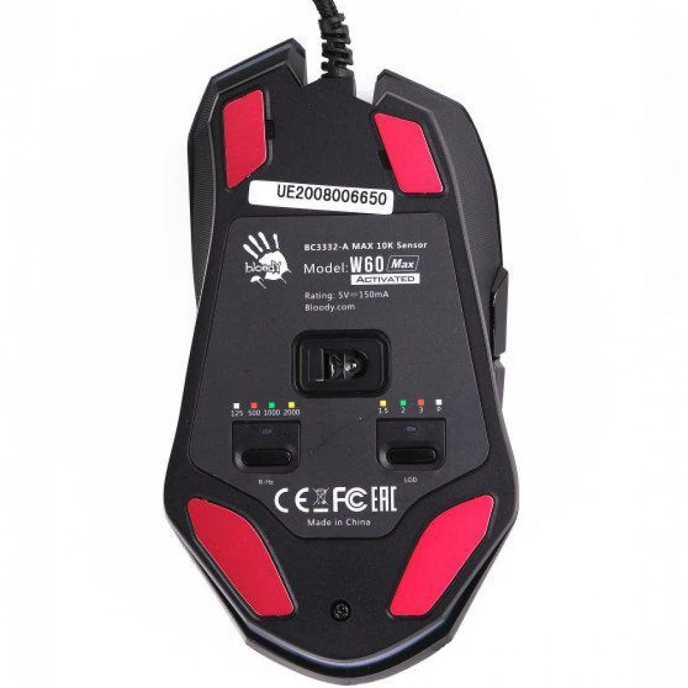 Мышь A4Tech Bloody W60 Max, Stone Black, USB — 3