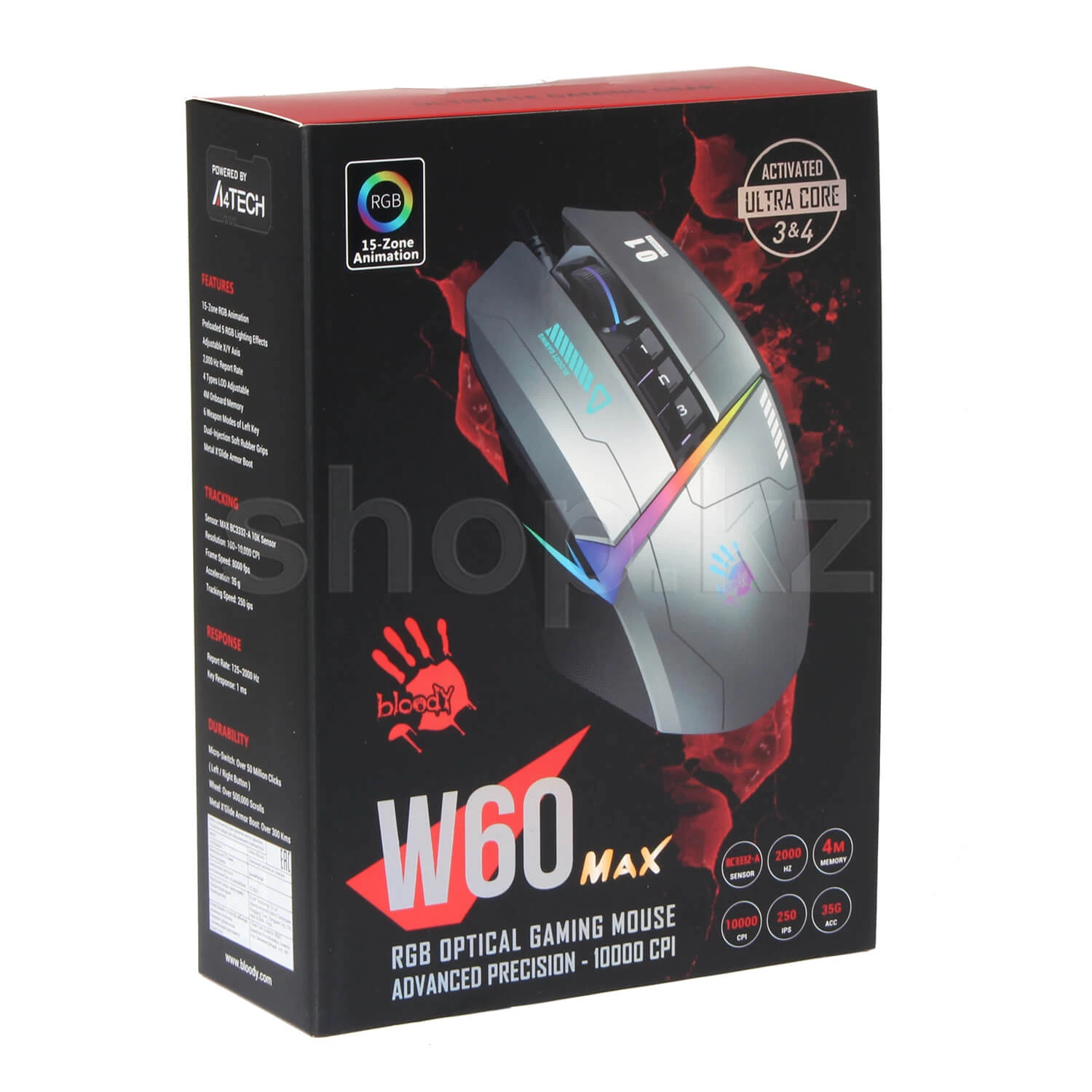 Мышь A4Tech Bloody W60 Max Activated, Gun Grey, USB — 2