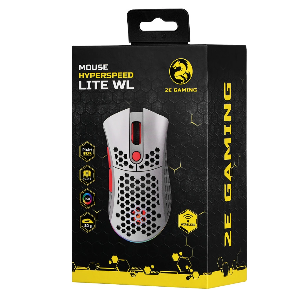 Мышь 2E Gaming HyperSpeed Lite WL, Retro White, USB — 5