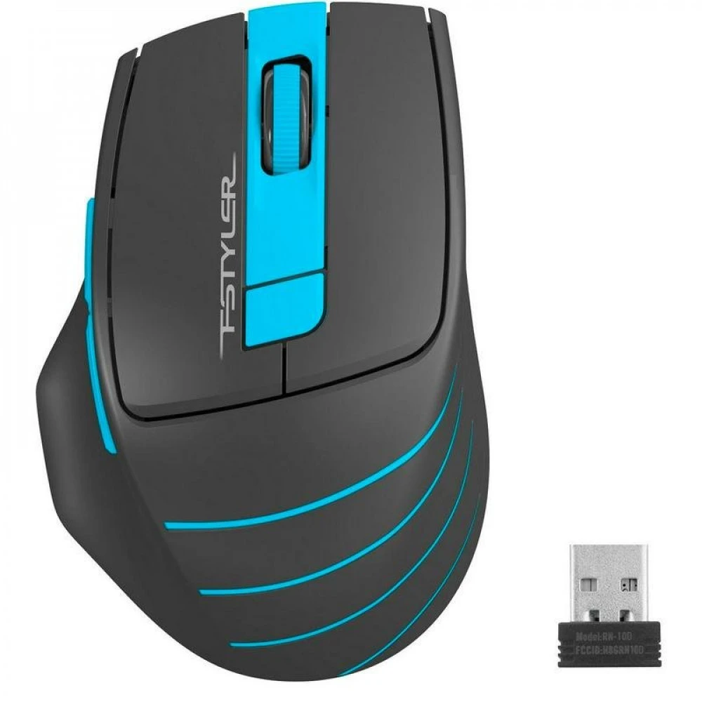 Мышь A4Tech Fstyler FG30, Blue, Wireless, Optical, 2000dpi, 1 х AA, USB — 3