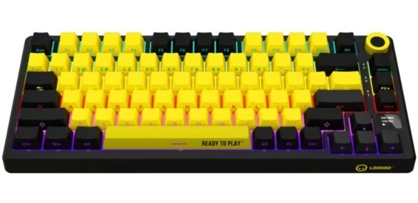 Клавиатура беспроводная LORGAR KBP7075W Pro, жёлтая