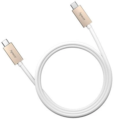 Кабель интерфейсный для USB Type-C - USB Type-C Apacer DC120, 1m, Gold-White
