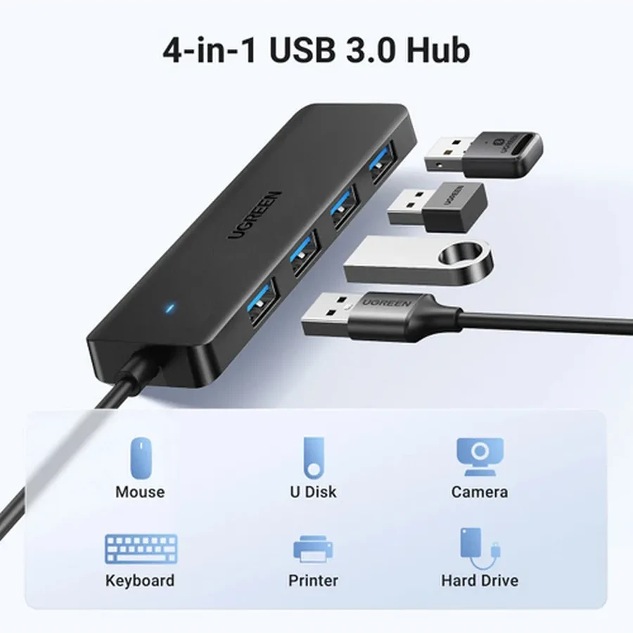 Адаптер UGREEN CM199 USB Type C to 10/100/1000M Ethernet Adapter (Space Gray), 50737 — 2