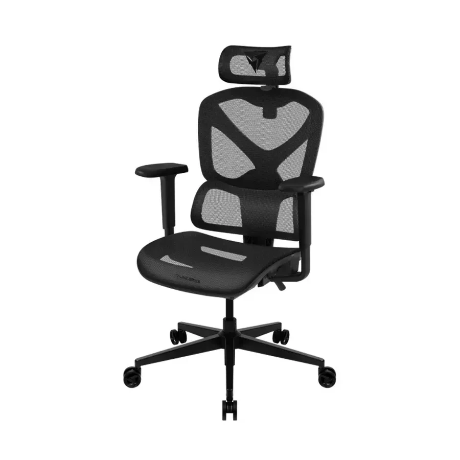 Игровое кресло ThunderX3 YTC-Mesh Black, сетчатое покрытие, чёрный