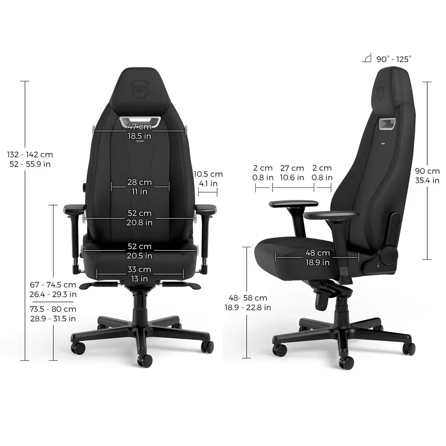 Игровое кресло Noblechairs LEGEND Black Edition <Экокожа, подлокотник 4D, газлифт 4> — 5