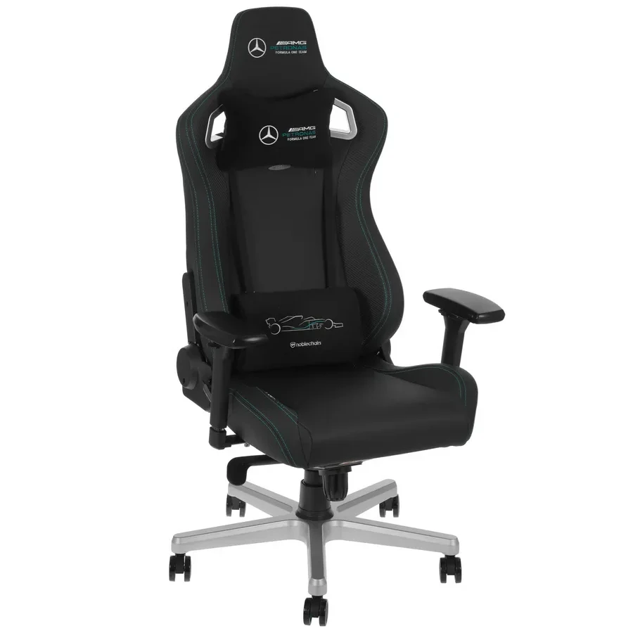 Игровое кресло Noblechairs EPIC Mercedes-AMG Petronas <Экокожа, подлокотник 4D, газлифт 4>