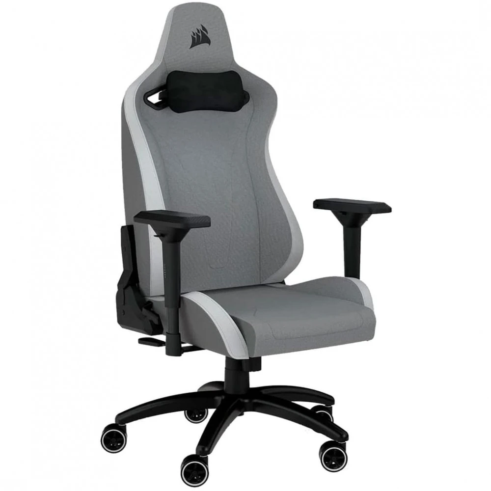 CORSAIR TC200 Soft Fabric Gaming Chair, Standard Fit - Light Grey/White — 4