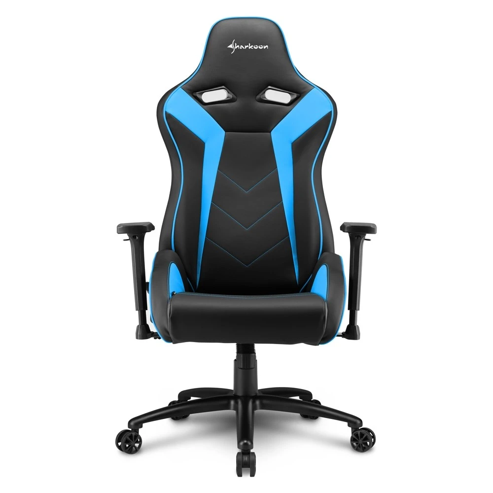 Игровое кресло Sharkoon Elbrus 3 Black/Blue <Синтетическая кожа, Газлифт 4, подлокотник 3D> — 2