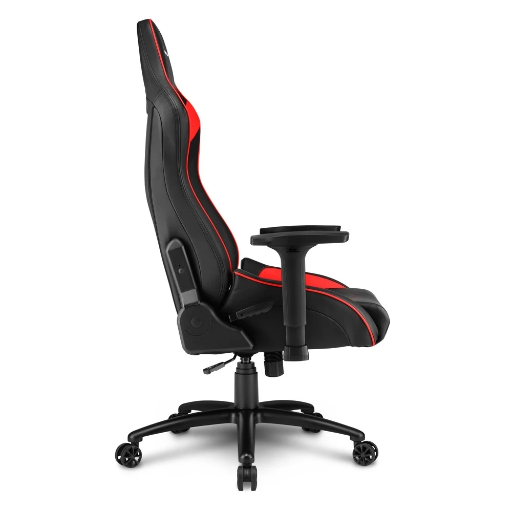 Игровое кресло Sharkoon Elbrus 3 Black/Red <Синтетическая кожа, Газлифт 4, подлокотник 3D> — 5
