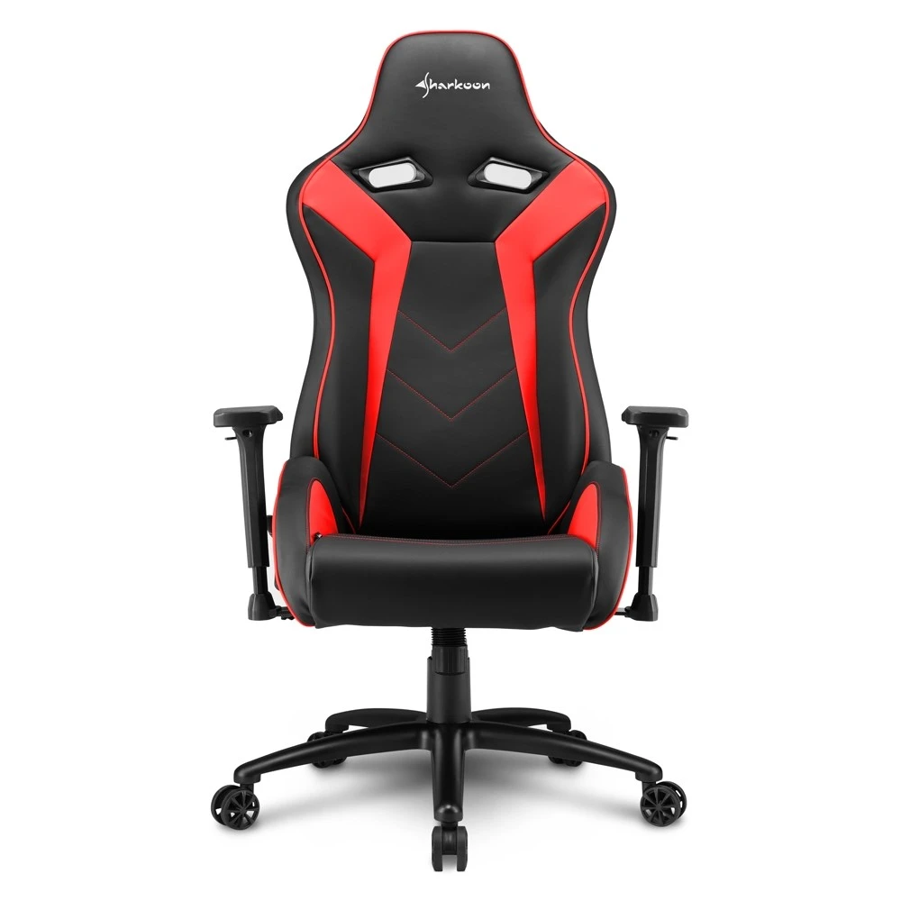 Игровое кресло Sharkoon Elbrus 3 Black/Red <Синтетическая кожа, Газлифт 4, подлокотник 3D> — 3