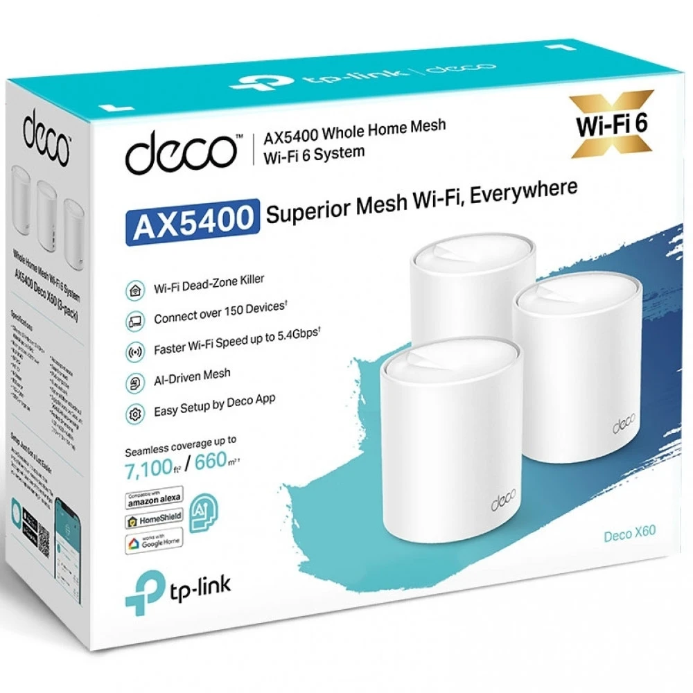 Беспроводная MESH-система TP-Link Deco X60 (3-pack) — 3