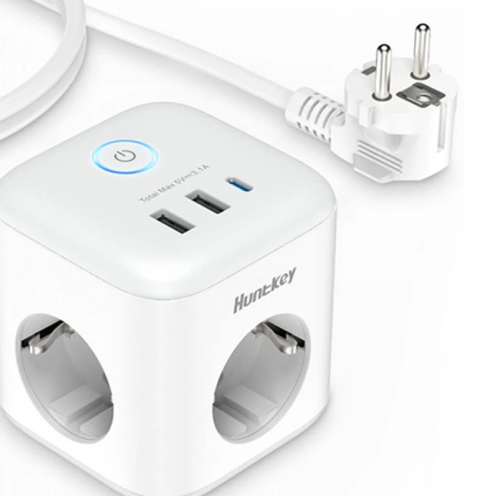 Зарядное устройство HuntKey SGC307, сеть, для USB-устройств, White