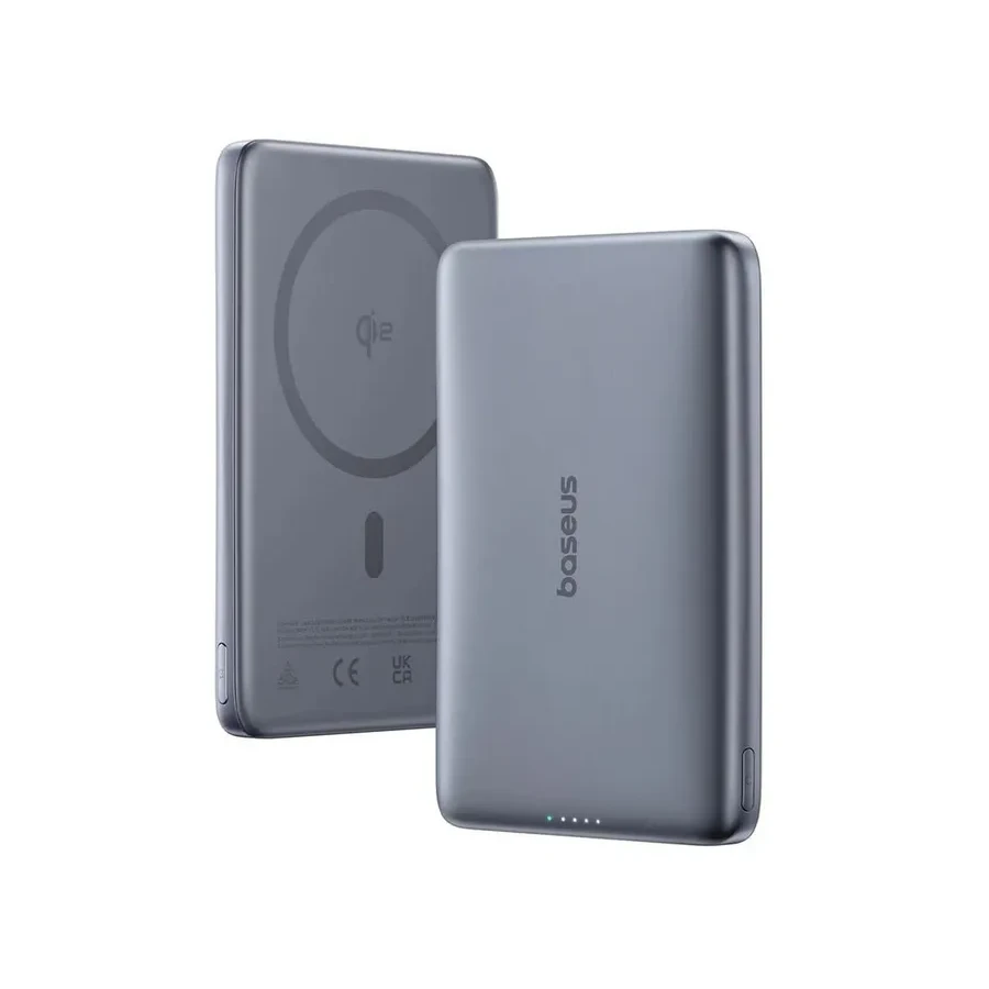 Мобильный аккумулятор Baseus PicoGo AM41 Ultra-Slim Qi2 PPKC-1027G, 10000 mAh, Space Grey — 4