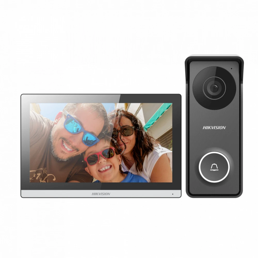 Домофон Hikvision DS-KIS313-P, гибридный комплект, 7" сенсор, Wi-Fi