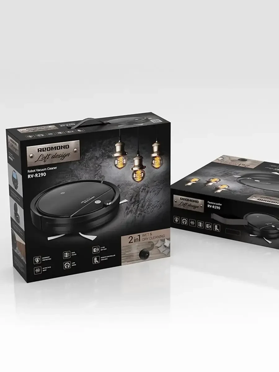 Робот-пылесос Redmond RV-R290, 13 Вт, 800 mAh, 0.25 л, черный — 4