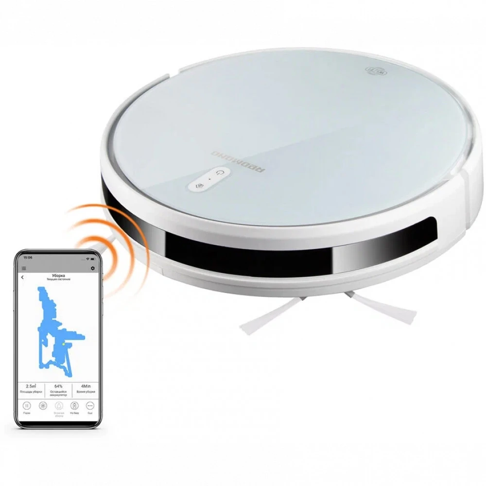 Робот-пылесос Redmond RV-R640S, 20Вт, Wi-Fi, влажная уборка — 4
