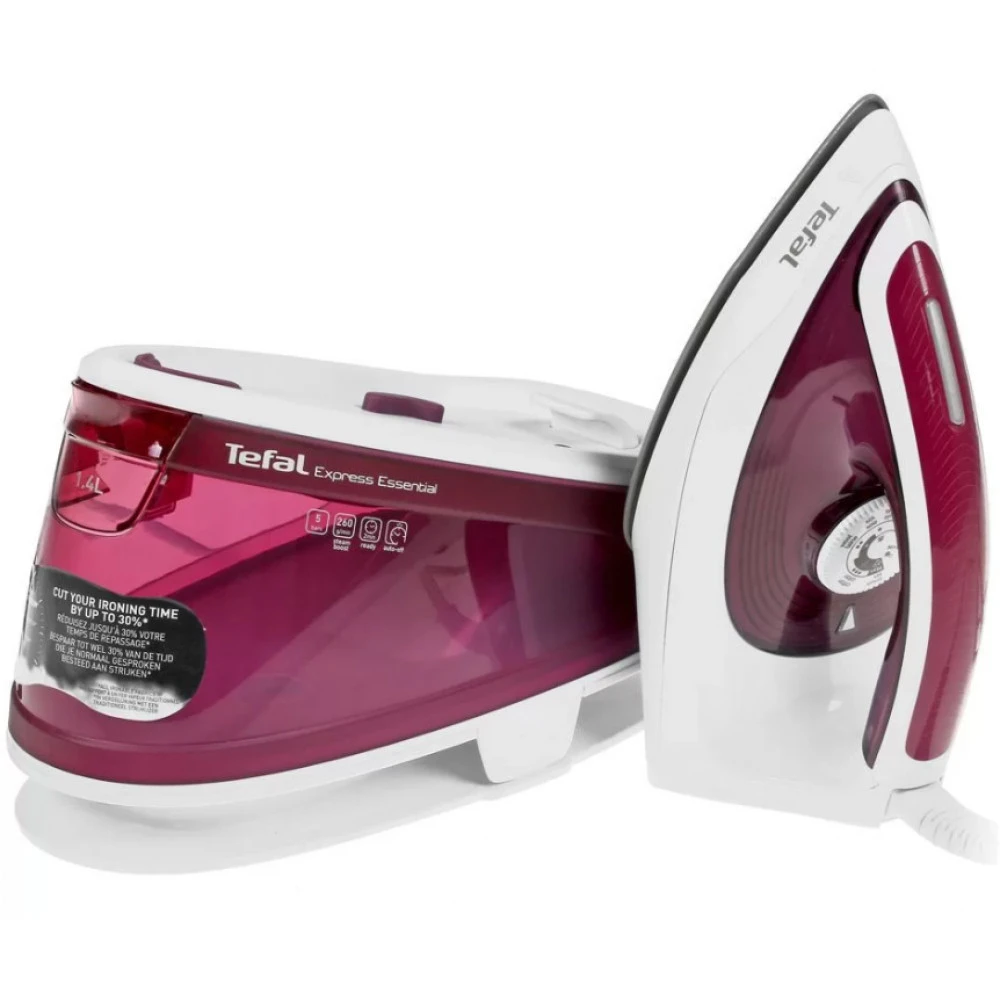 Парогенератор Tefal SV6110E0, 2200 Вт, 5 бар, белый-бордовый