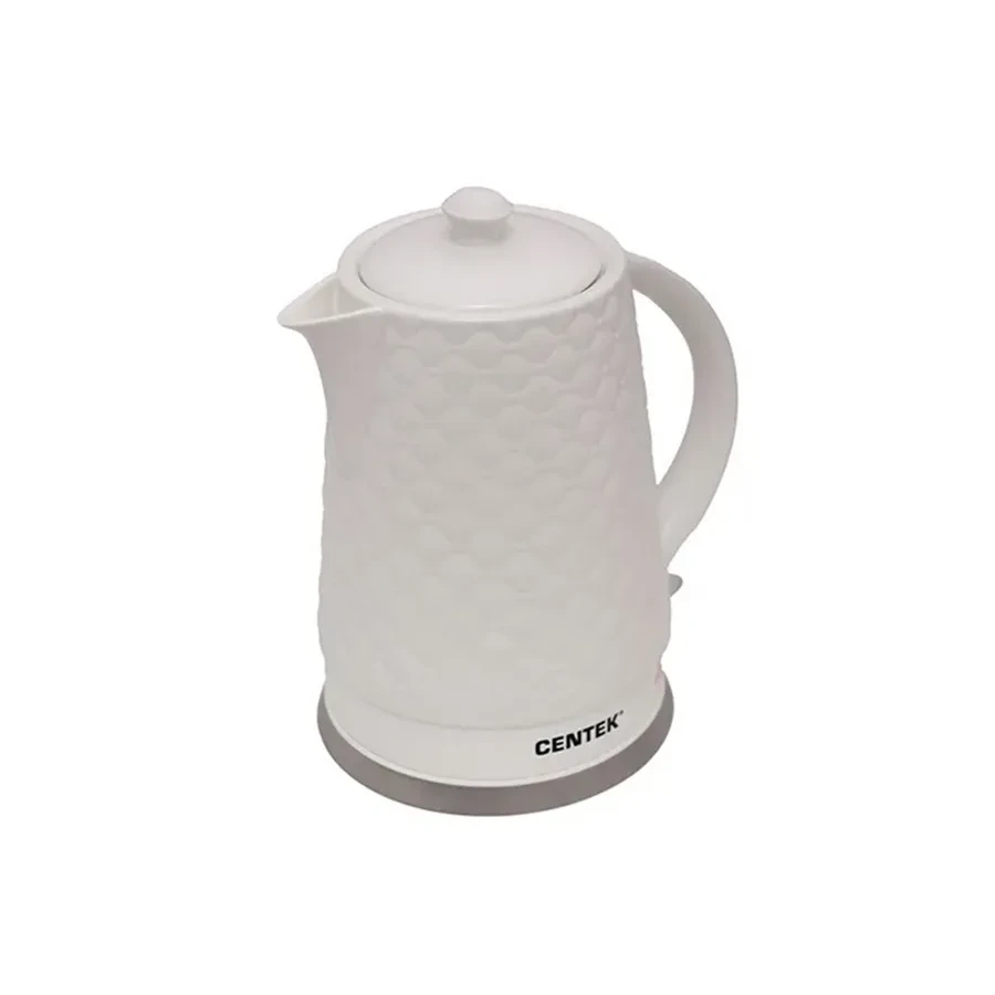 Чайник электрический Centek CT-0061, 2.0л, 2000W, керамика, белый