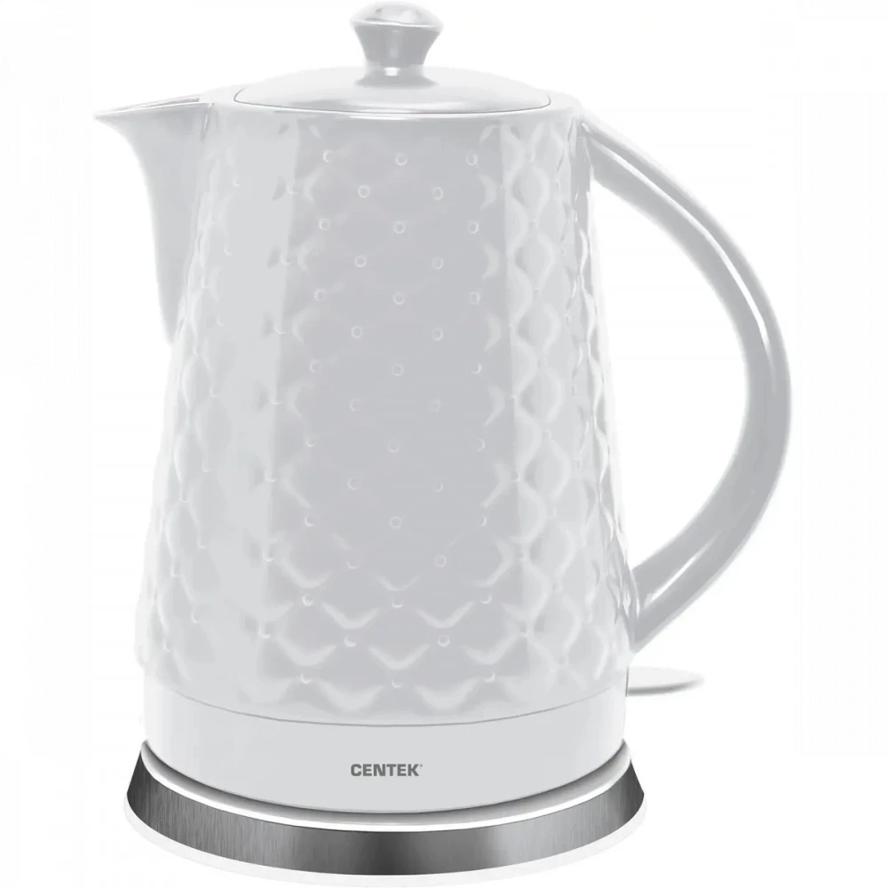 Чайник электрический Centek CT-0061, 2.0л, 2000W, керамика, белый — 4