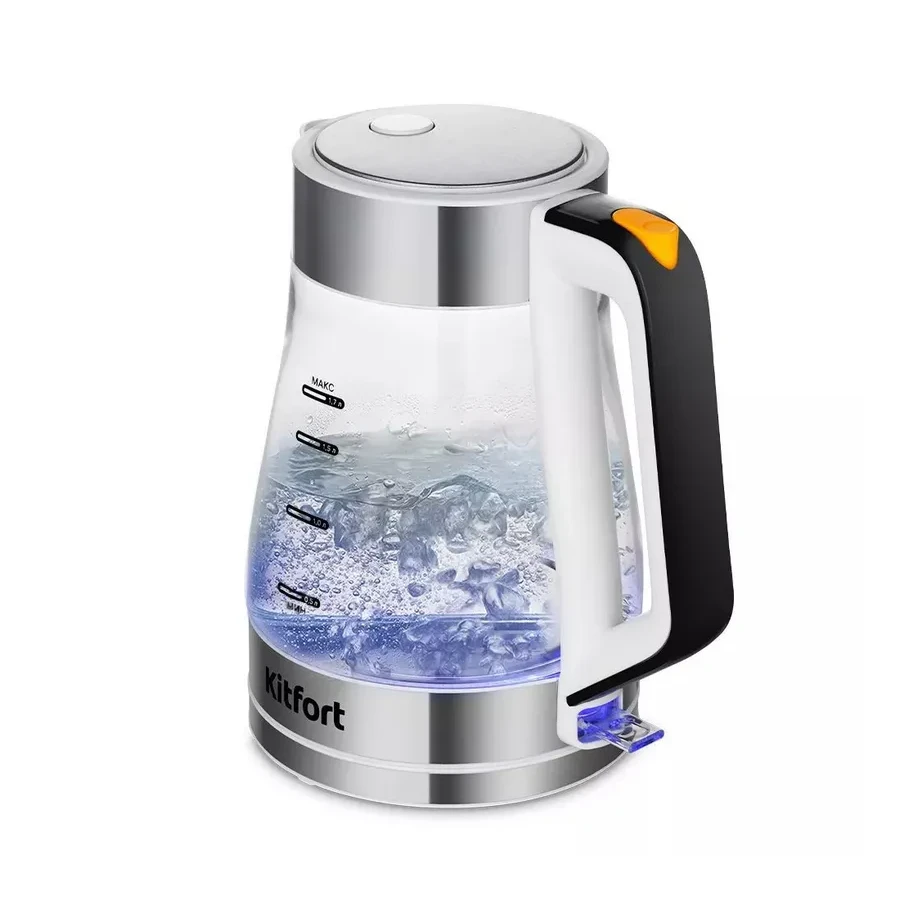 Чайник электрический Kitfort КТ-6626, 1.7л, 2200W, металл, серебристый