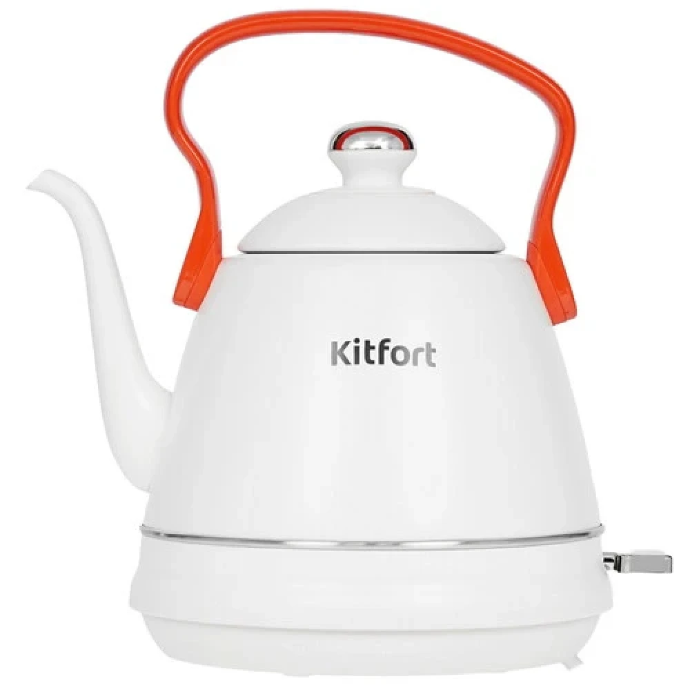 Чайник электрический Kitfort КТ-6793, 1л, 1260-1500W, нержавейка, белый — 4