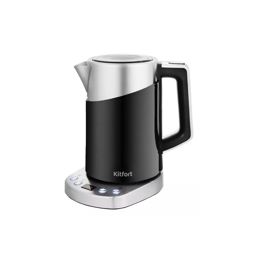Чайник электрический Kitfort КТ-660-2, 1.7л, 2200W, металл, чёрный
