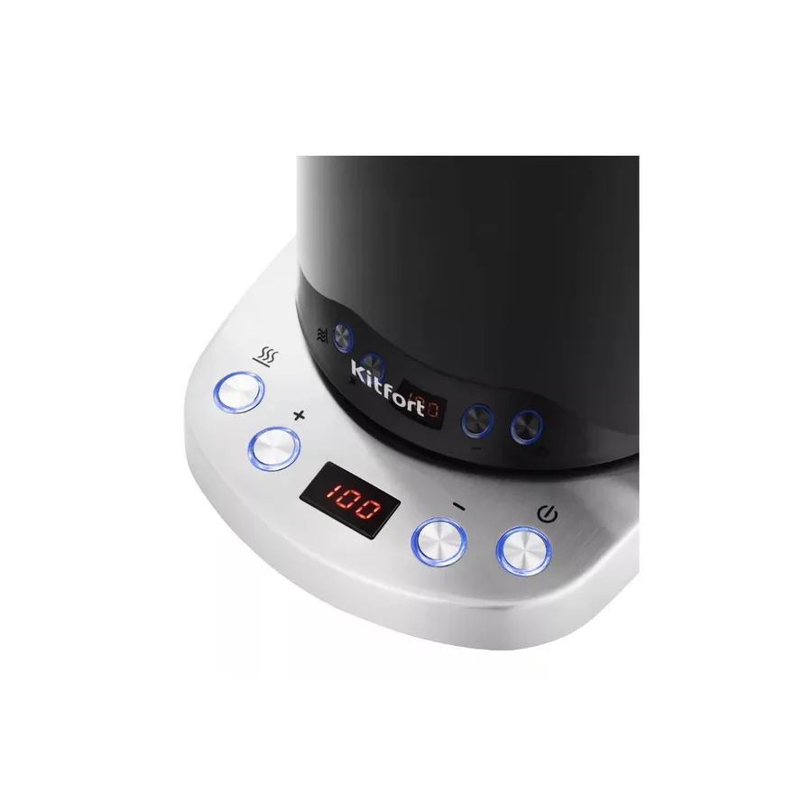 Чайник электрический Kitfort КТ-660-2, 1.7л, 2200W, металл, чёрный — 3
