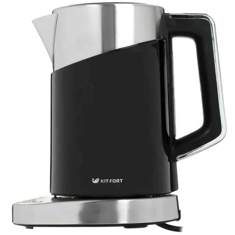 Чайник электрический Kitfort КТ-660-2, 1.7л, 2200W, металл, чёрный — 4