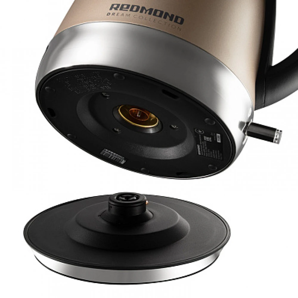 Чайник электрический Redmond RK-M1552, 1.7л, 1850-2200W, нержавейка, розовый — 2
