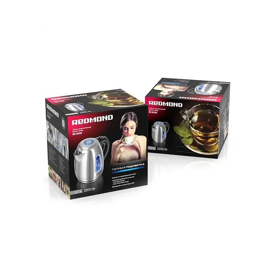 Чайник электрический Redmond RK-M183, 2200W, 1.7л, нержавейка — 3