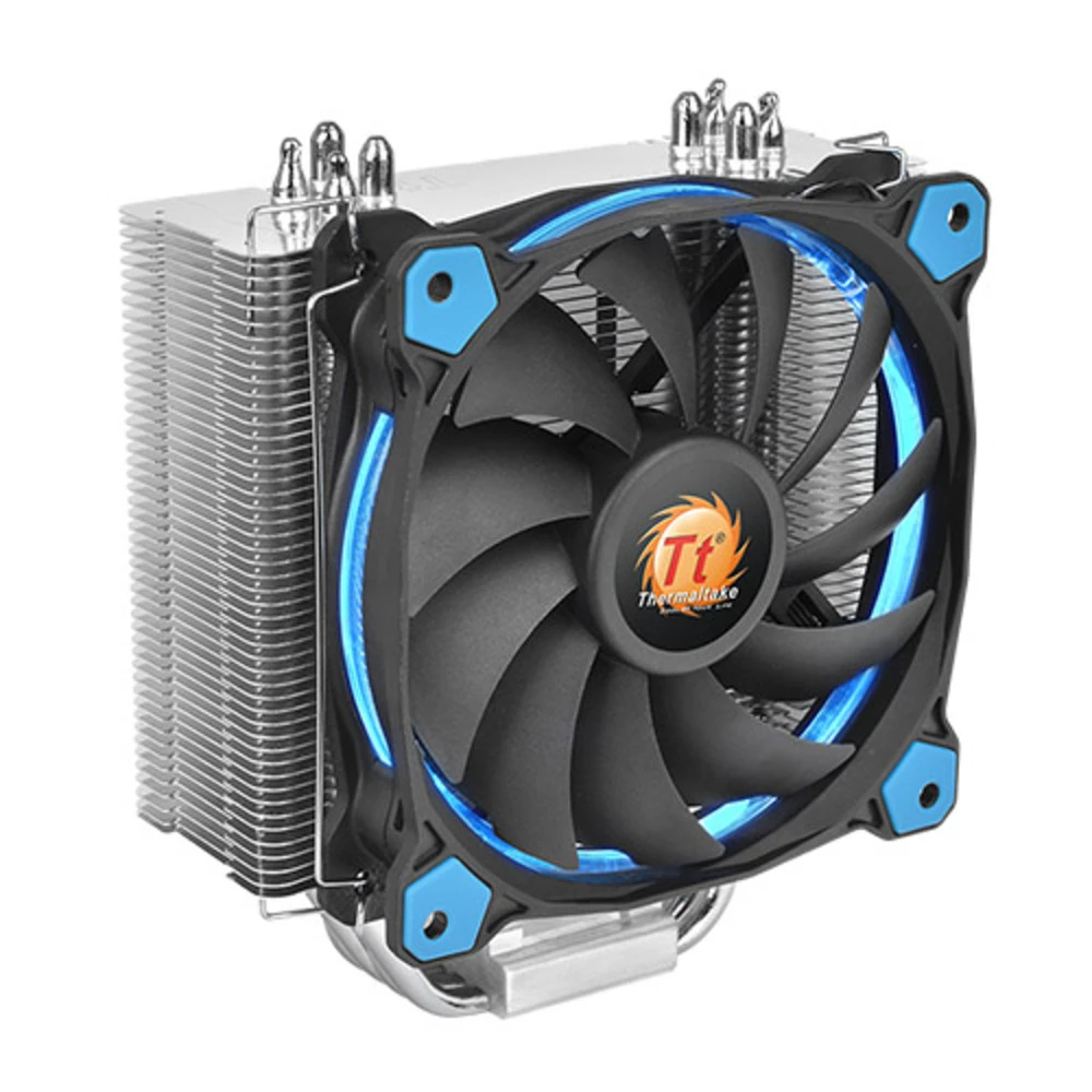 Кулер Thermaltake Riing Silent 12 Blue, S775/115X/1366/2011/AM4, 150W, 12cm, 4pin, 500-1400rpm, 19dB