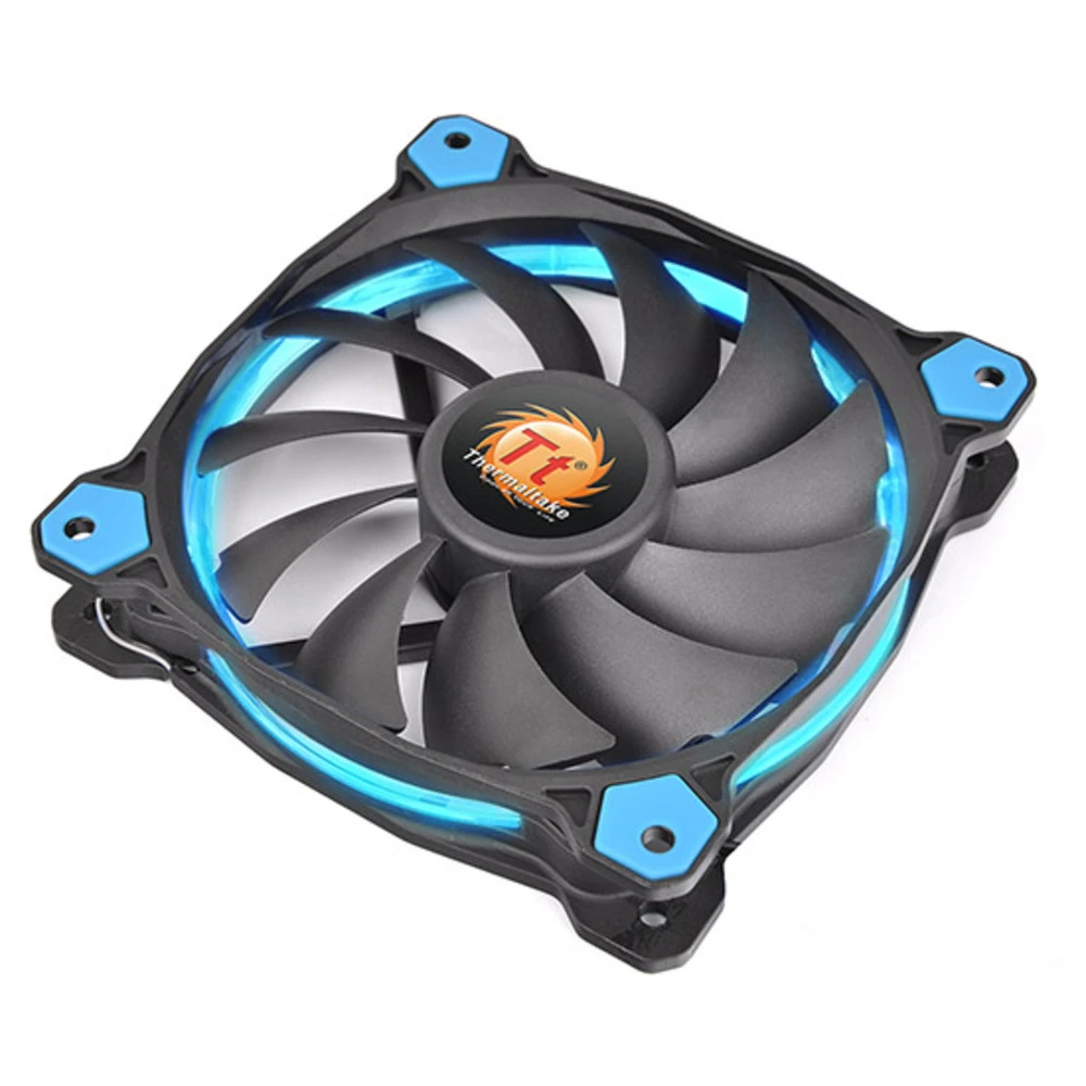 Кулер Thermaltake Riing Silent 12 Blue, S775/115X/1366/2011/AM4, 150W, 12cm, 4pin, 500-1400rpm, 19dB — 2