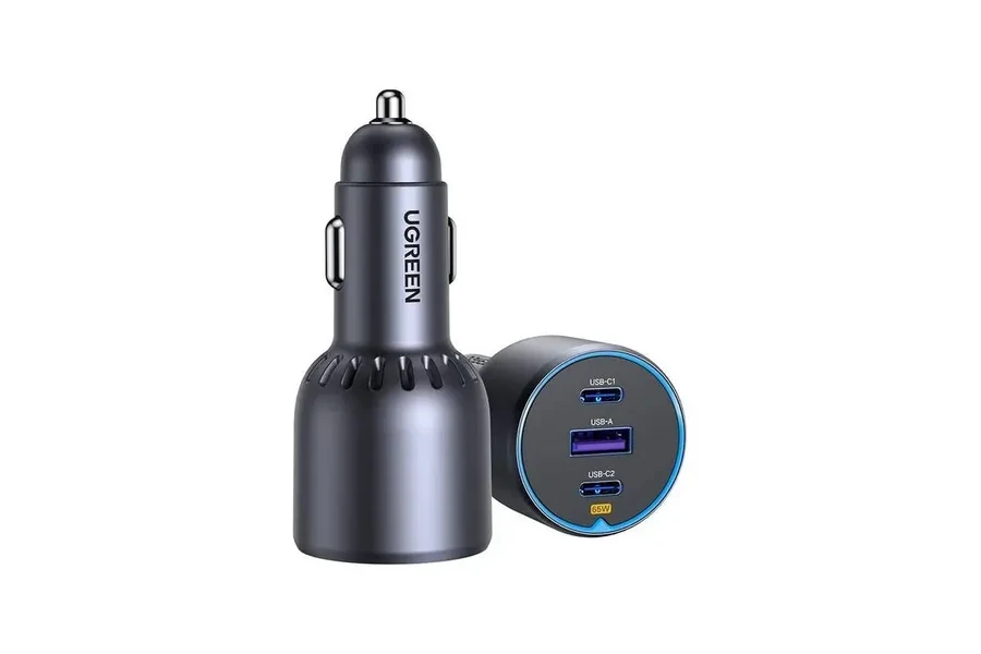 Автомобильное ЗУ Ugreen EC703 2*USB-C PD+USB-A 75W Fast Car Charger, 35024 — 2