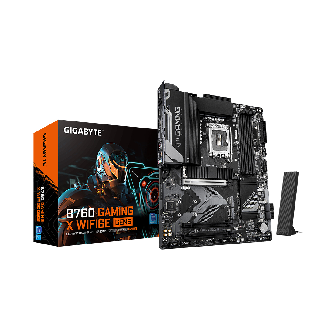 Материнская плата Gigabyte B760, LGA1700, ATX, DDR5, Wi-Fi