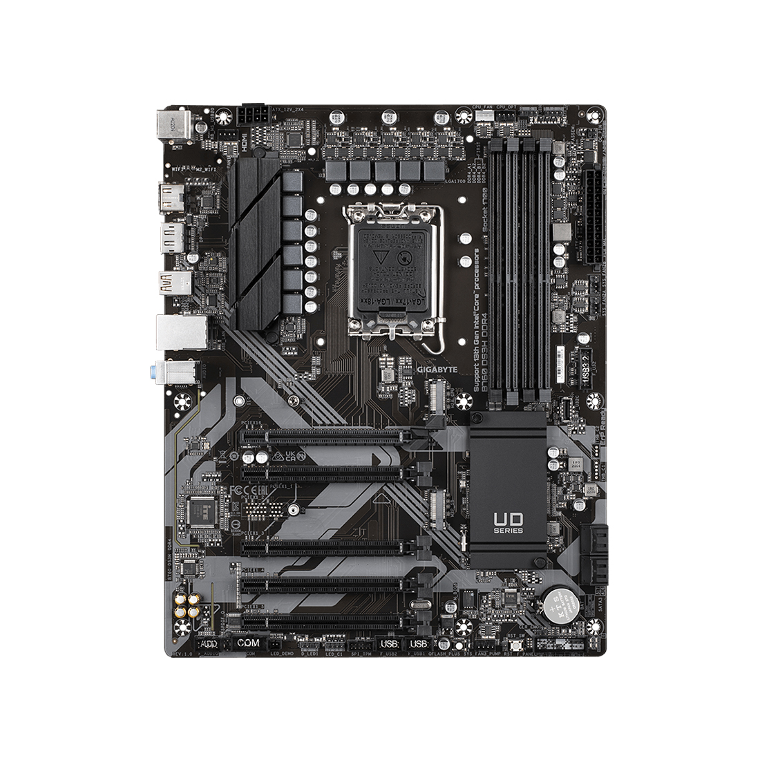 Материнская плата GIGABYTE MB LGA1700, B760, 4xDDR4, DP + HDMI, 5xPCIe x16 4.0, 2xM.2, 4xSATA, GbE LAN, ATX — 3