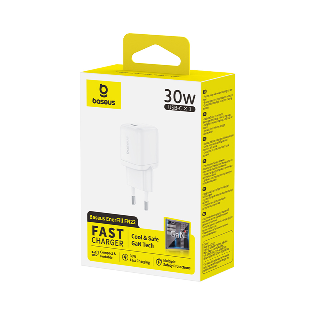 Адаптер питания Baseus FN22 1C 30W EU Moon White (E0123101) — 3